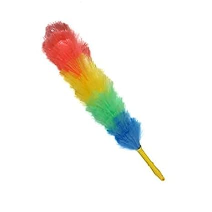 20187 Colourful Feather Duster - Microfiber Duster for Cleaning - dusting Stick Brush