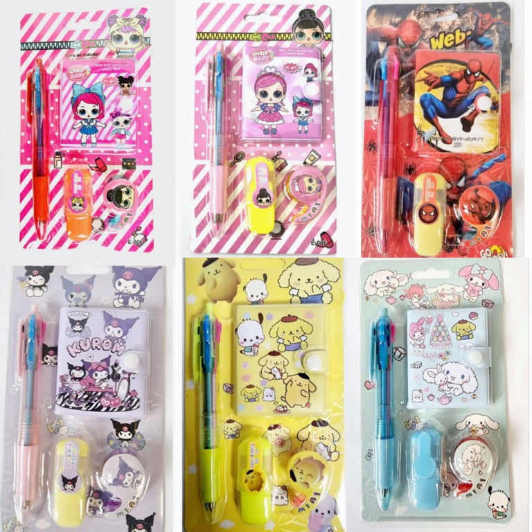 E-006 Cartoon Charactor Stationery Set