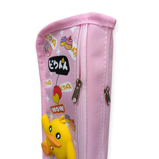20057 3D Duck Pencil Pouch for Boys and Girls Pencil Case School Stationery 2 Zipper {Random Design}