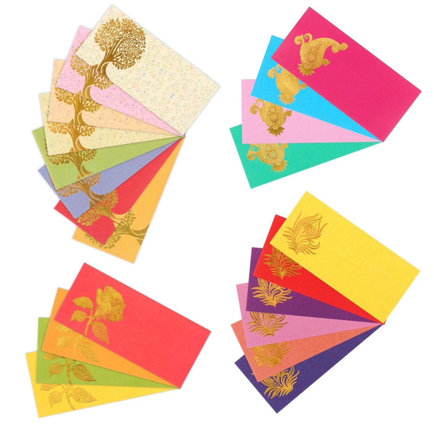 20185 {25 pcs insaid } Shagun Envelope Money Gift Cash Wallets Diwali Indian Wedding Eid Salami.