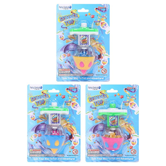 21052 Light-Up Spinning Top Toy with Launcher – Fun & Colorful Battle Game