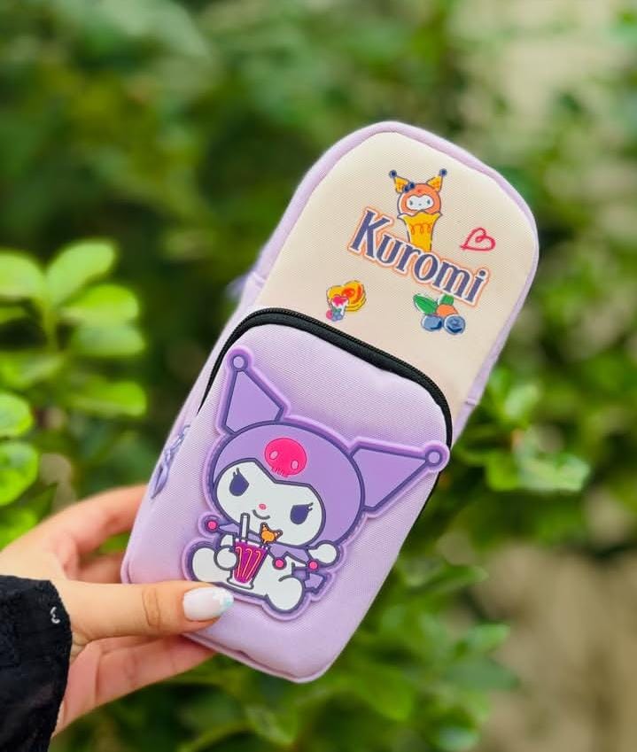 188961 Kuromi Cartoon Art Canvas Pencil Box {Random Color}