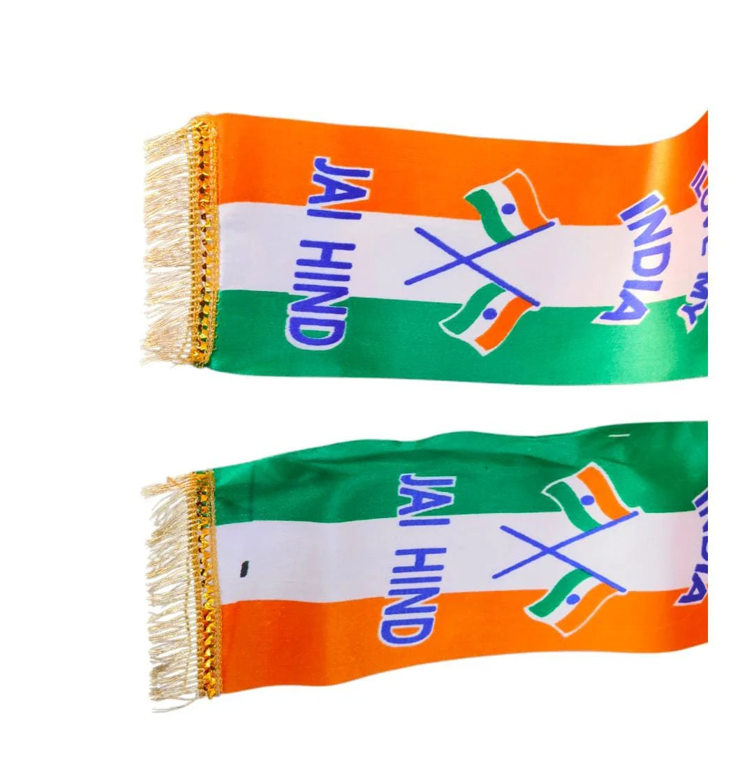 10237 Silk Mufflers India Flag Colour (Multicolour) – Pack of 25