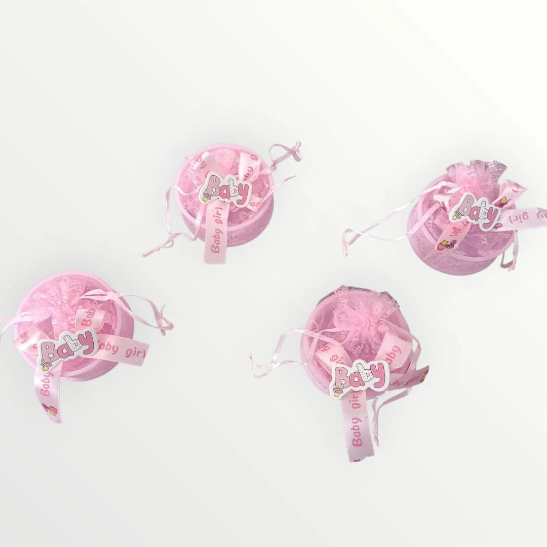 20048 Round Shapes Baby Shower Candy Bags Candy Wedding Favors Bags Pink Colour