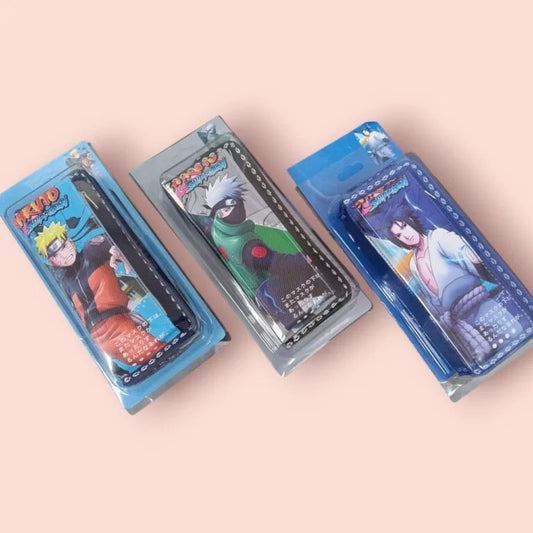 188985 Naruto Pencil Password Lock Pouch with 2 Compartments {Random Design}