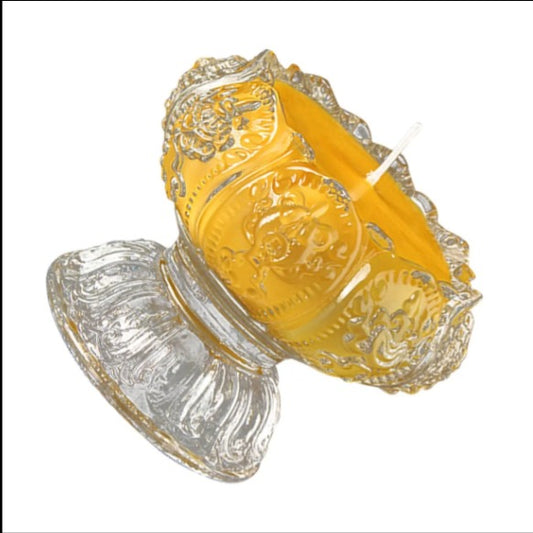 KT-C148 Candle Light Yellow Lotus Lamp Tea Lights Household Lights Front Light Lotus Candle Holder Tealights Candle Lamp Desktop Light