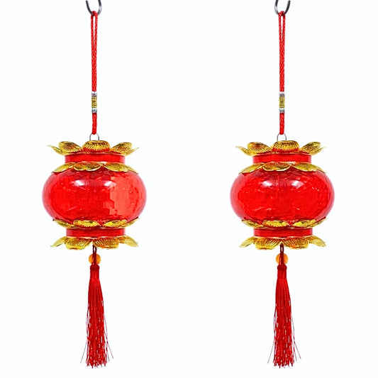 20442 Red Lantern Wedding Handheld Lantern with Tassel Light Up Projection Lantern Decorative Party Lantern