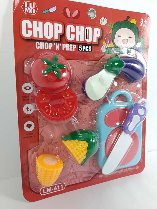 LM-411 Realistic Sliceable Fruit and Vegetable Cutting Kitchen Toy Set
