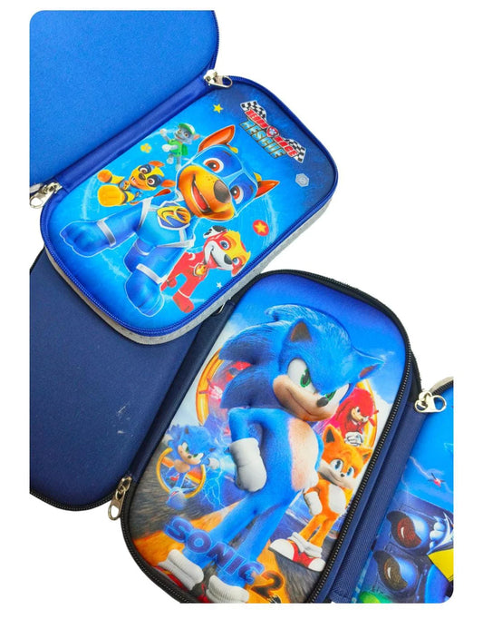 10251 Sonic pencil case stationery 3D pouch ,Size 20 Cm × 12 Cm