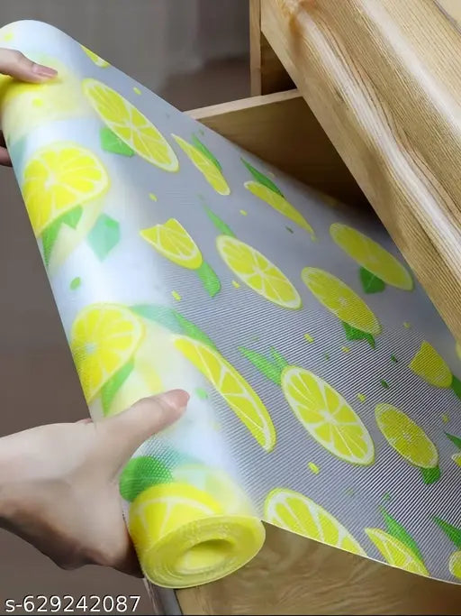 20557 Anti-Slip Drawer & Shelf Mat Roll | Non-Slip Kitchen Cabinet Liner | Waterproof, Washable, Multipurpose Fridge/Drawer/Closet Mat {Random Design}