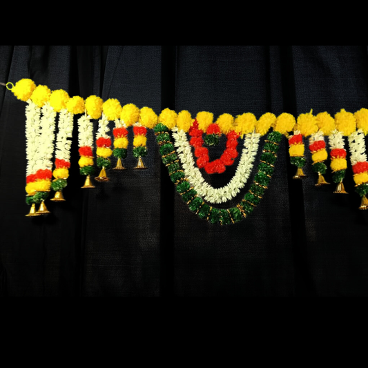 11155 Shobha Sanskruti Artificial Mogra Flowers I Heavy Door Hanging Toran I Bandhanwar for All Festivals Decoration {6 Feet}