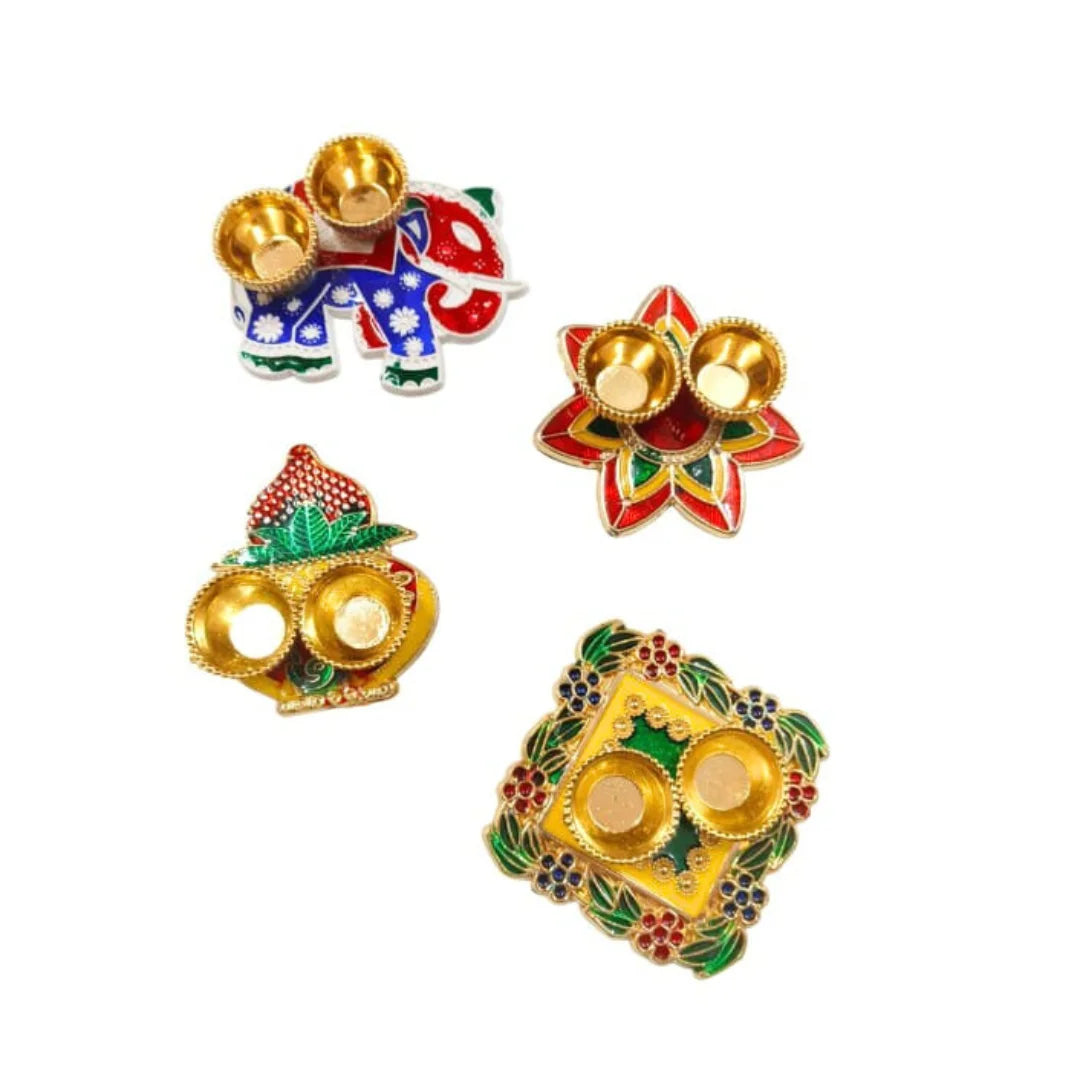 10132 (12 pcs) Ramdom Design Haldi Kumkum Dani