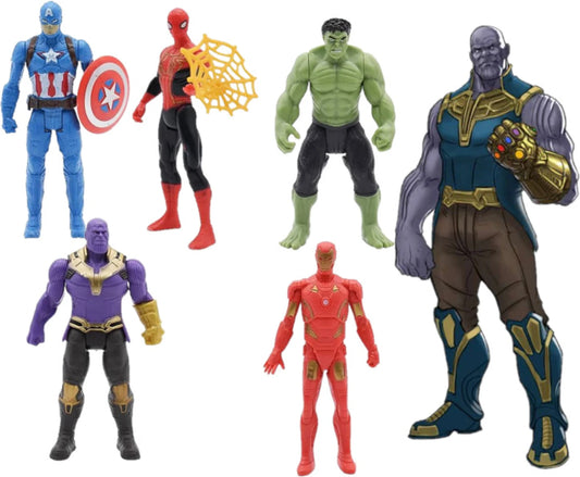 ZY-5515  (5 PCS) Superhero Action Figure Toy Set with Shield & Gun