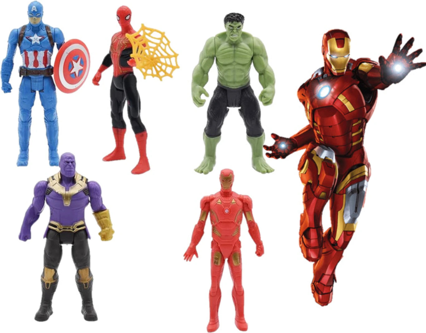 ZY-5515  (5 PCS) Superhero Action Figure Toy Set with Shield & Gun