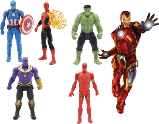 ZY-5515  (5 PCS) Superhero Action Figure Toy Set with Shield & Gun