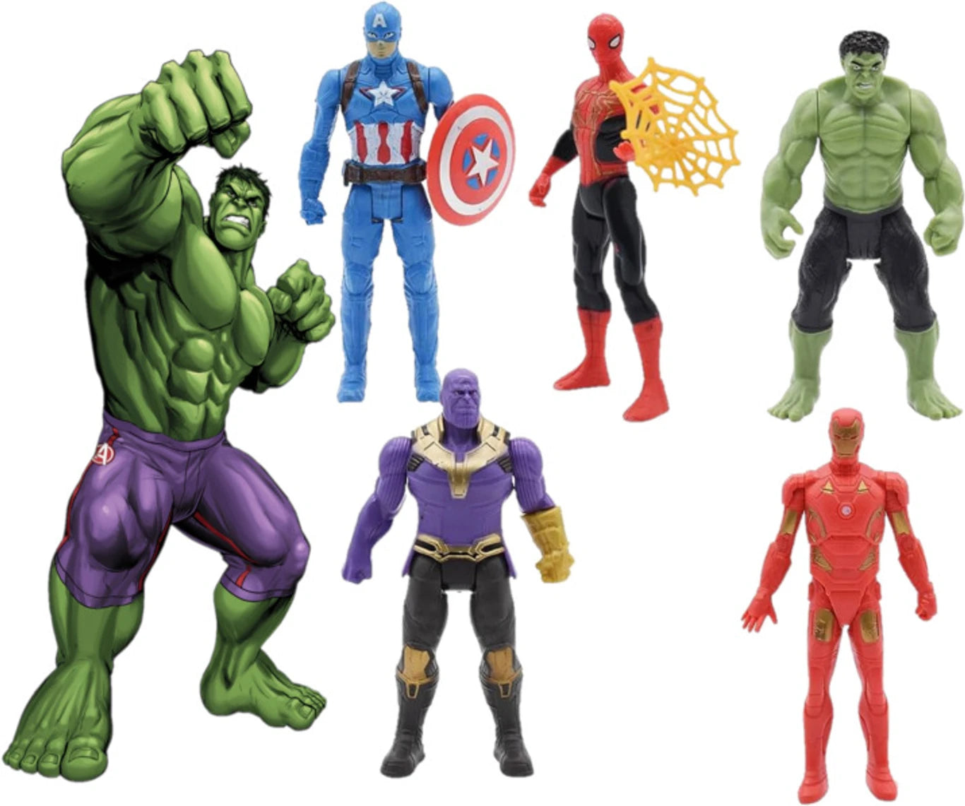 ZY-5515  (5 PCS) Superhero Action Figure Toy Set with Shield & Gun