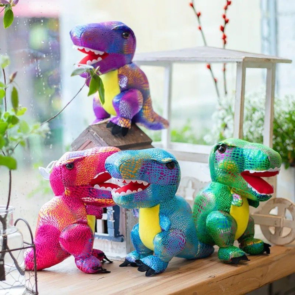 10563 Super Soft Purple Foiled Dinosaur Soft Toy for kids