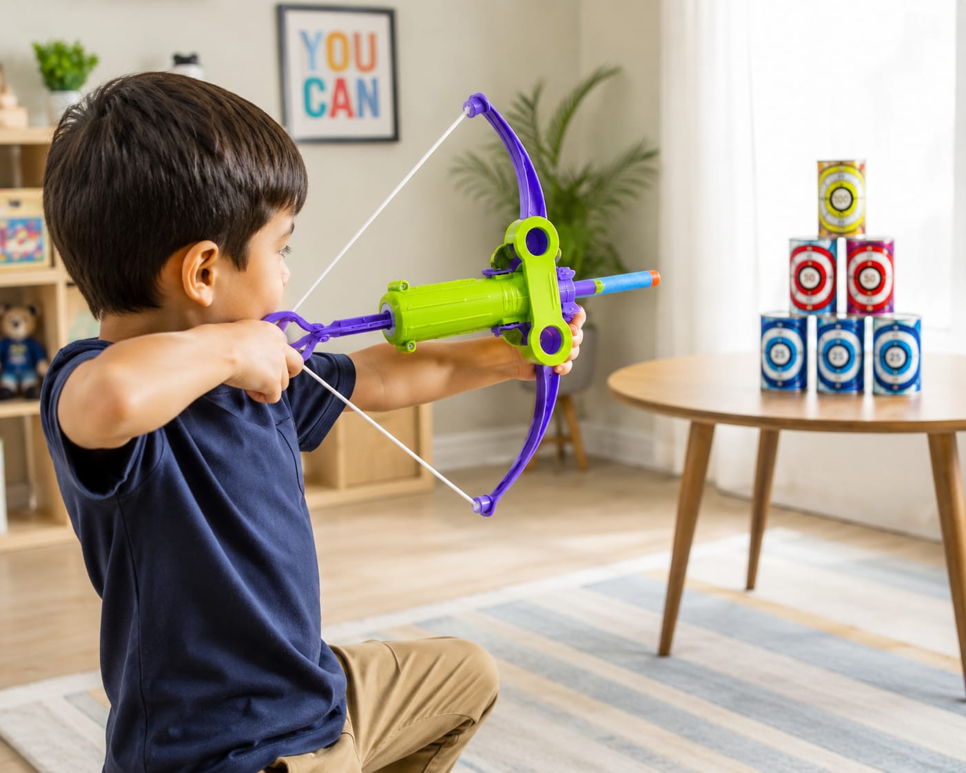 21031 Kids Foam Dart Crossbow Launcher Toy with 6 Soft Foam Darts