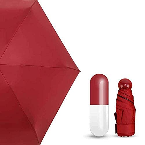 10648 Protection tablet umbrella capsule umbrella For Rain Windproof & Sun Protection Features, 4 Folding Compact Capsule Case For Men Women Kids