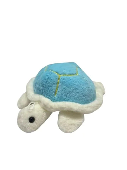 10640 Turtle Soft Stuffed Animal push toy, Blue Shell with White Body, Soft Toy {15 cm}