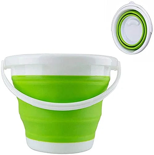 7037 Silicone Folding Bucket Size 8 inches *10 inches * Capacity 5 liters