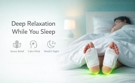 21256 Foot Pads 5 Days Detox Treatment Contain 10 Patches  Patch for Sleep Aid & Relaxation Herbal Natural Bamboo Vinegar Pads with Gentle Ingredients for Pain Relief, Foot Freshness, Toxin Removal & Massage Therapy