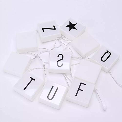 21099 Creation Core 15 Led Letter Light Box String with 60 Letters, Numbers & Symbols Free Combination DIY Letter Banner for Home Decor Photoshoots Birthday Party, Warm White