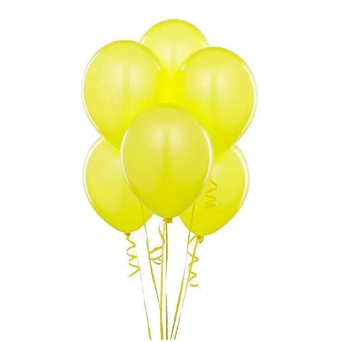 2084 (50 Pcs) yellow Metallic Balloons