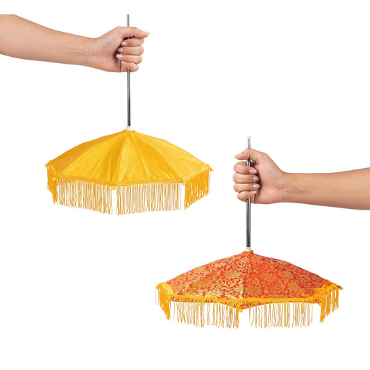 21126 Traditional Decorative Tassel Parasol Umbrella