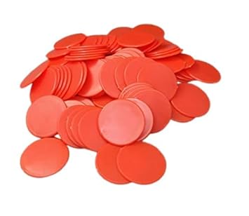 20122 Marketing Plastic Plain Token/Coins Pack of 100pc Coins {Multicolor}