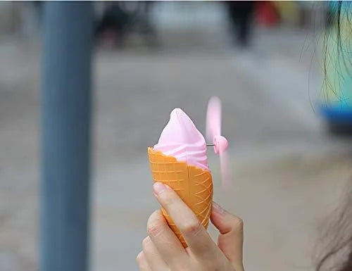 JK-23 Handheld Ice Cream Fan Battery Operated Fan {Random colour’s}