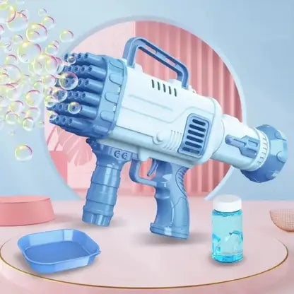 20124 45 Holes Big Bubbles Gatling Machine, Battery Operated Electric Gun Toy Toy Bubble Maker