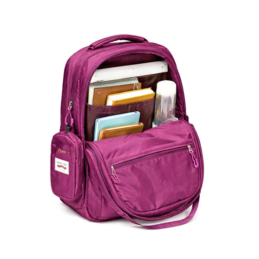 20485 Large Capacity Korean Style Schoolbag for Girls – Forest Department College Style Soft Girl Backpack {4 Compartment } Size=45*27*17 Cm