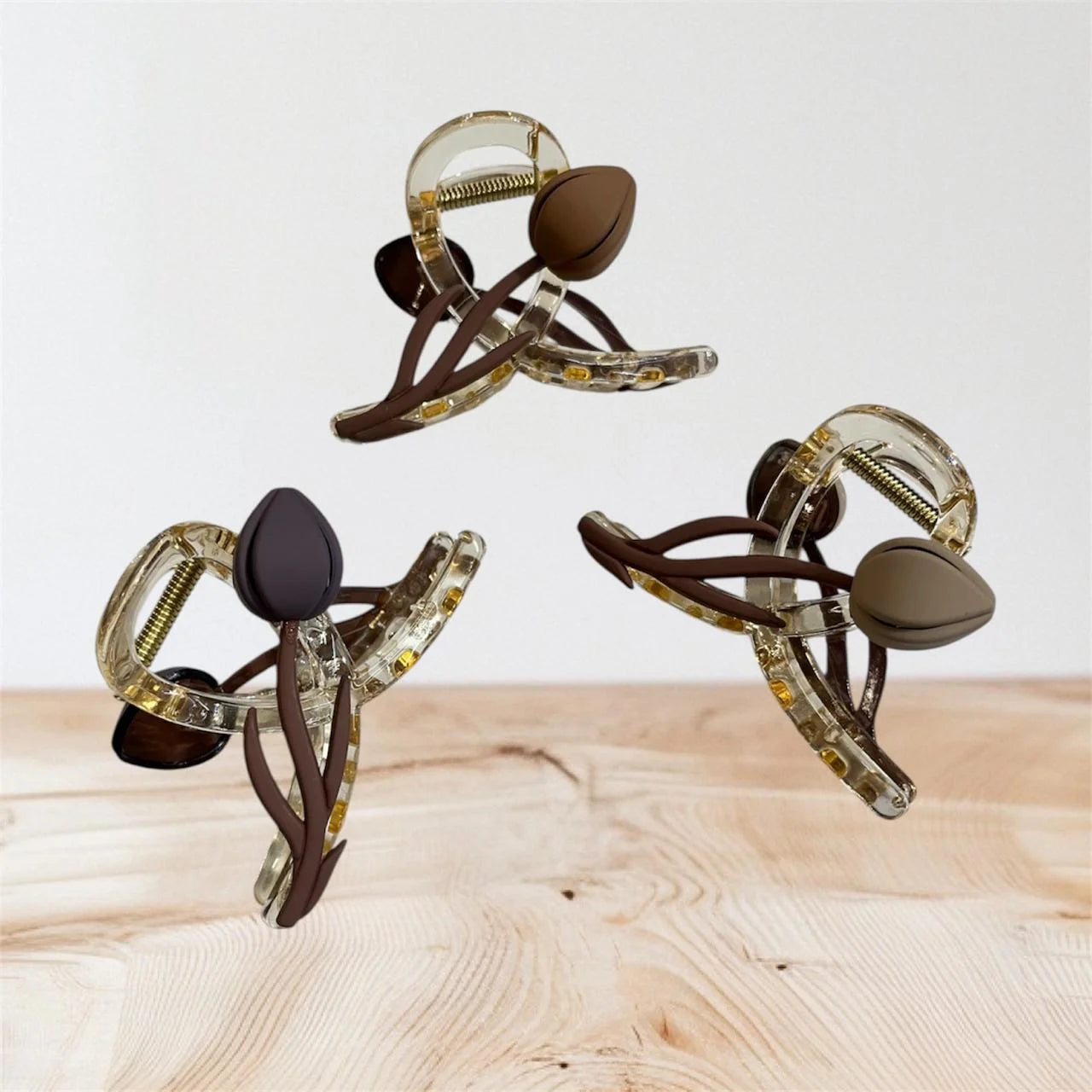 11262 Tulip Shape Matte Finish Hair Claw Clips for Women & Girls | Strong Grip Stylish Hair Clips | Casual Use & Party Use