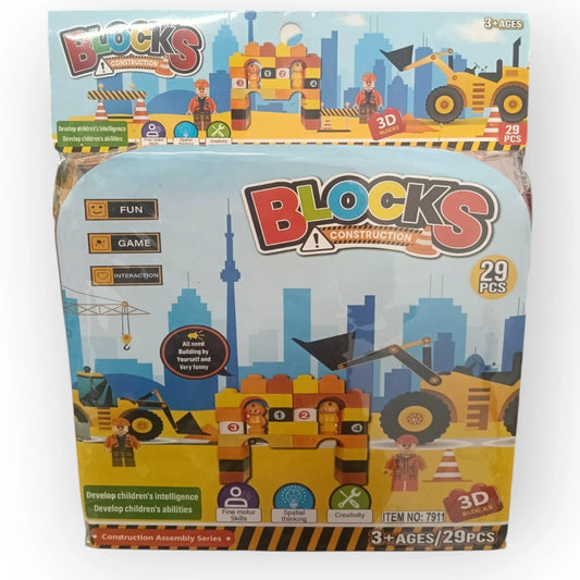 7911 Big Building Blocks Bag 29 Piece Set Creative Blocks & Construction Toy for Kids