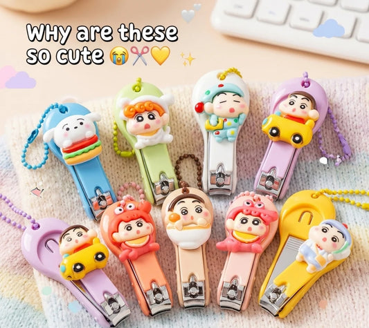 20950 Shinchain Nail Cutter for Kids – Random Cute Cartoon Mini Nail Clippers, Portable Stainless Steel Nail Cutter for kids