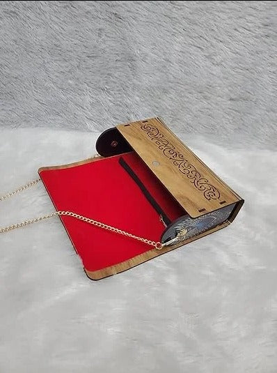 20031 Handcrafted wooden purse for women