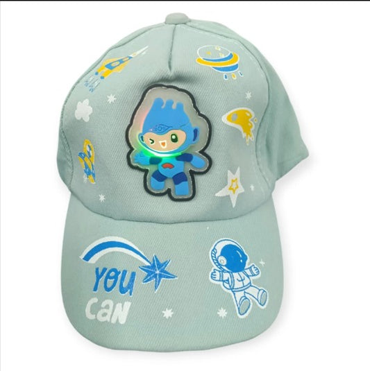 20111 Boys Baseball Cap 3D Cartoon Character Cap With Light Random