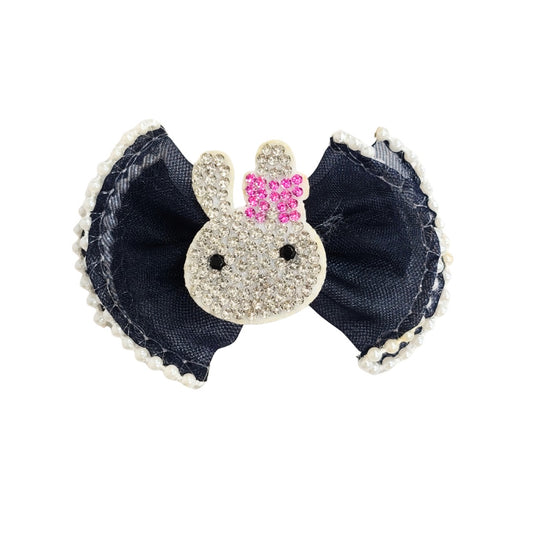 20618 {Pack of 10} Multicolour Fancy Bow Shaped Hair Pins For Womens and Girls