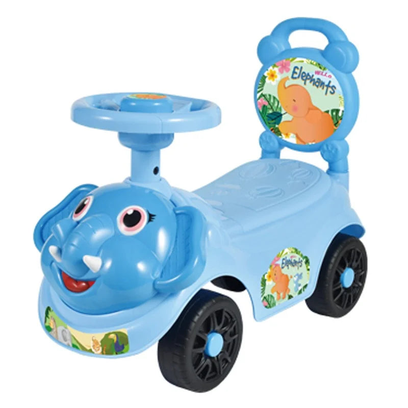 QX-5508 Push Ride On Car for Kids 1-3 Years Baby Push Car with Music, 3D Lights & Backrest Premium Ride On Toy