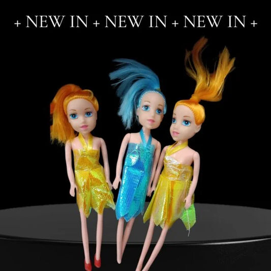 20045 3 Pretty Fashionable Beautiful Sisters Baby Dolls with Beautiful Hairs and Movable Body Parts for Kids