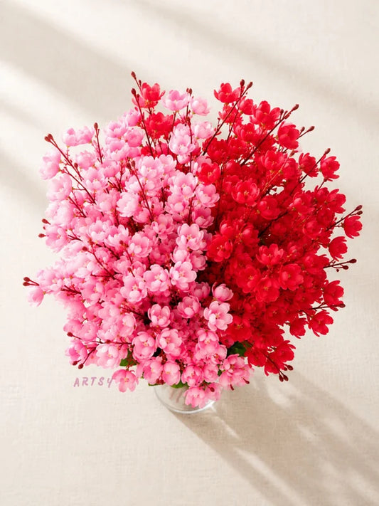 21088 Artificial Flowers Cherry Blossom Flower Bunch (Muticolor)