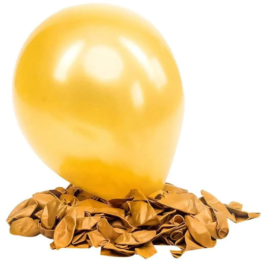 20457 (50 pcs) Golden Metallic Balloons