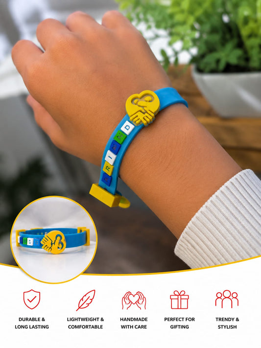20806 {12 Pcs} Friends Silicone Wristband for Kids | Adjustable Friendship Bracelet | Soft, Durable & Colorful Band for Boys & Girls | Gift Item {Random Color}