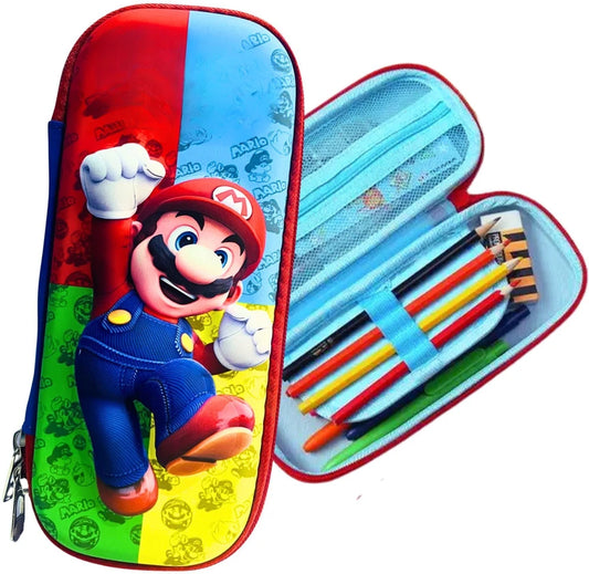 20744 3D Super Hero Pen Pencil Case 1Pc with Large Capacity,Trendy Geometry Pencils Box for Kids {Random Design}