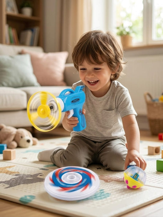 21051 Flash & Sound Super Speed Spinner Gun Set for Kids