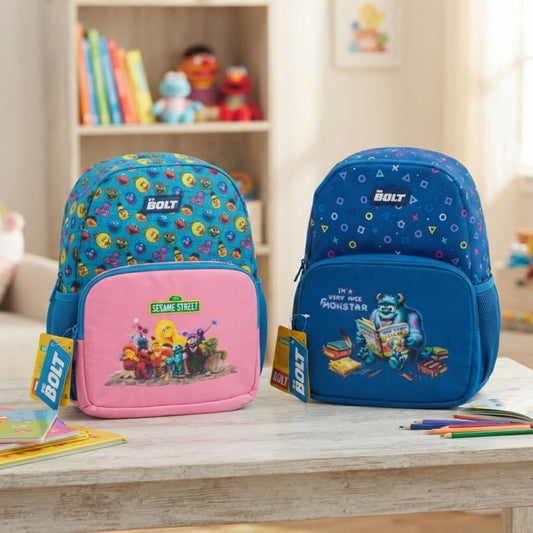 20786 Kids School Bag Backpack with Cartoon Print | 3 Compartments School Bag for Boys & Girls Size=40*29*16 Cm {Random Design}