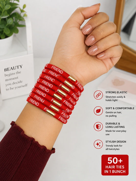 20790 {90 Pcs} Red Friendship Band Set for Boys and Girls