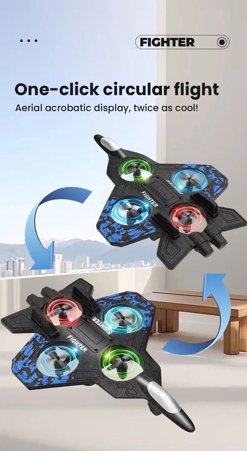 S1 Remote Control Airplanes RC Planes for Kids Adults, RC Airplane Fighter Jet with Light, 360° Flip Fighter Jet Toys