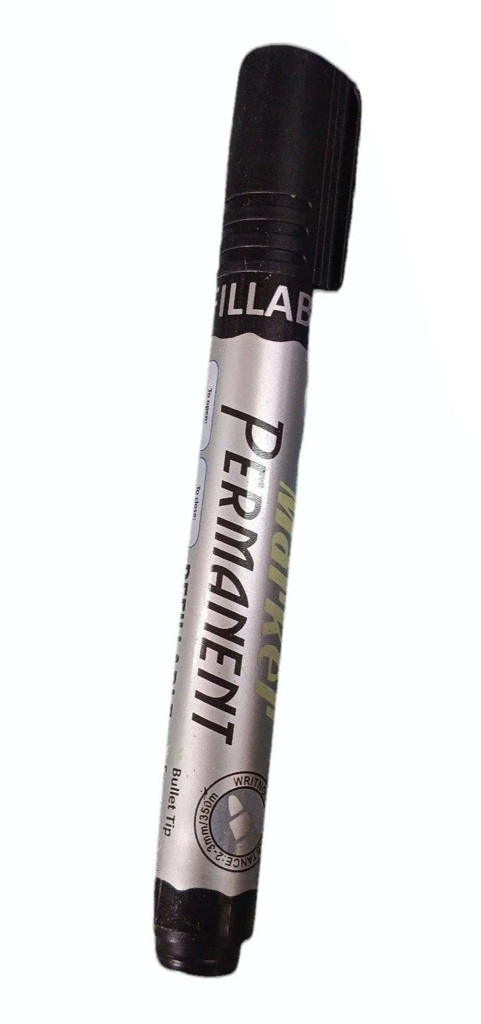 20151 (Pack Of 10) Hauser Permanent Marker Pen, Black Colour